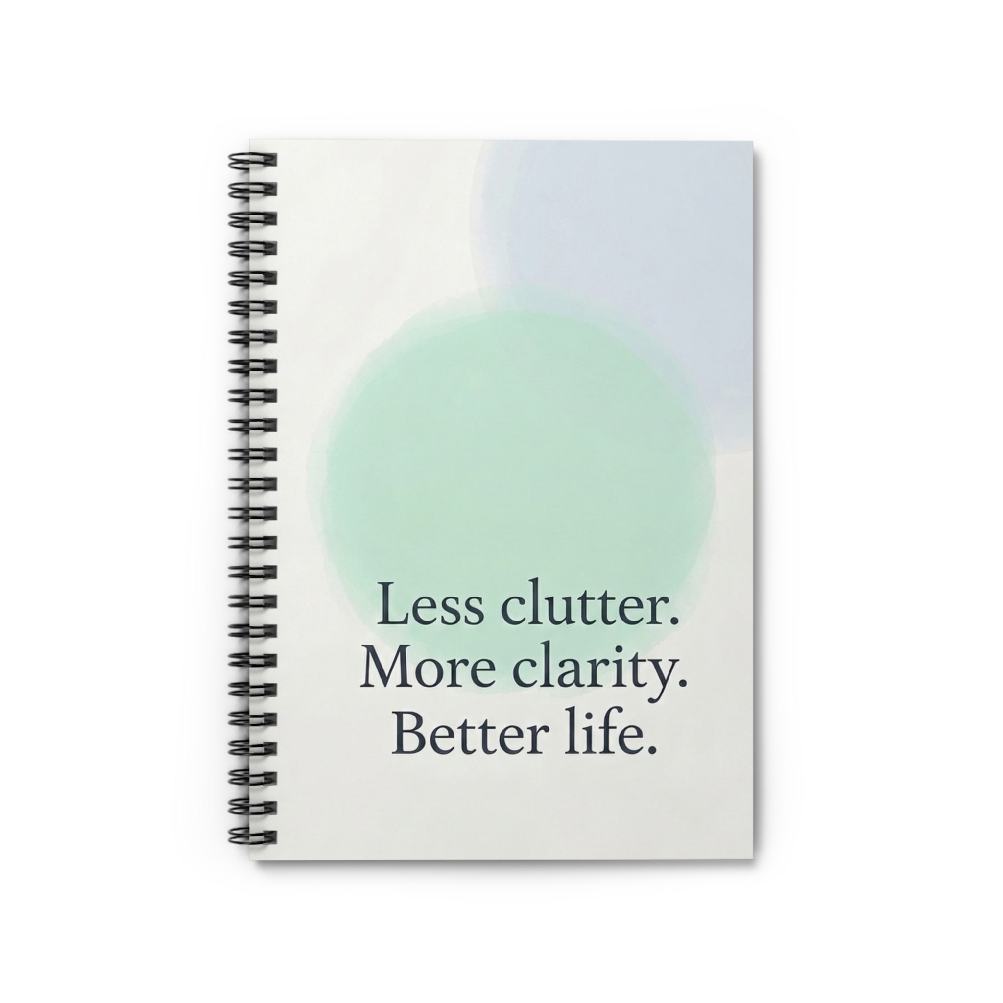 The Clarity Cover Spiral Notebook | Minimalist Beginnings Signature Series