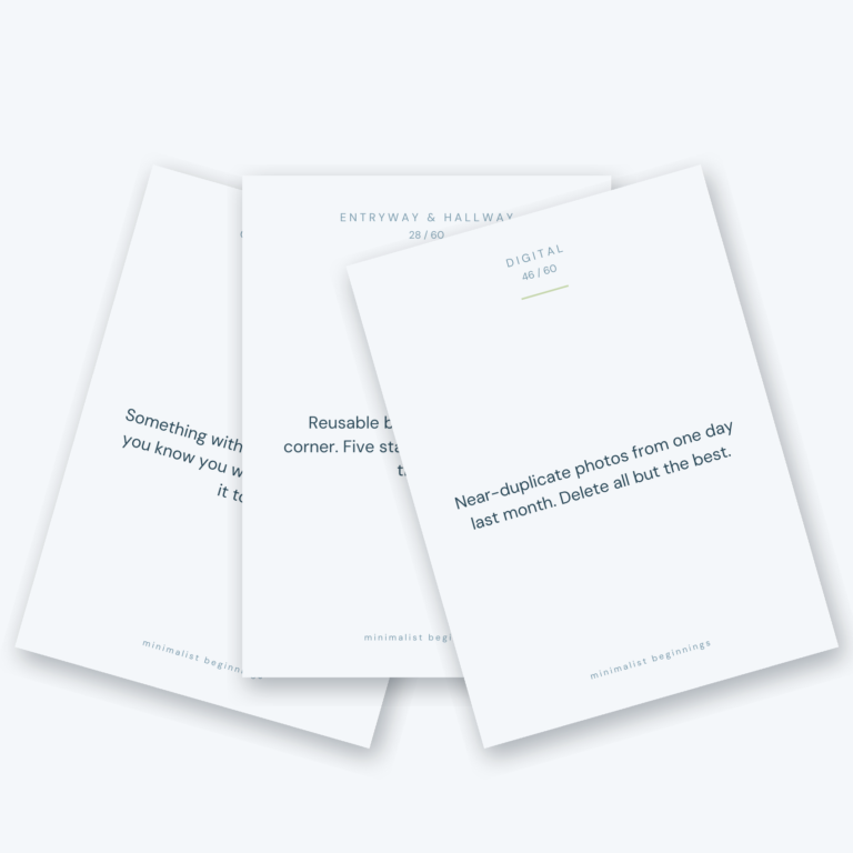 Decluttering Card Deck