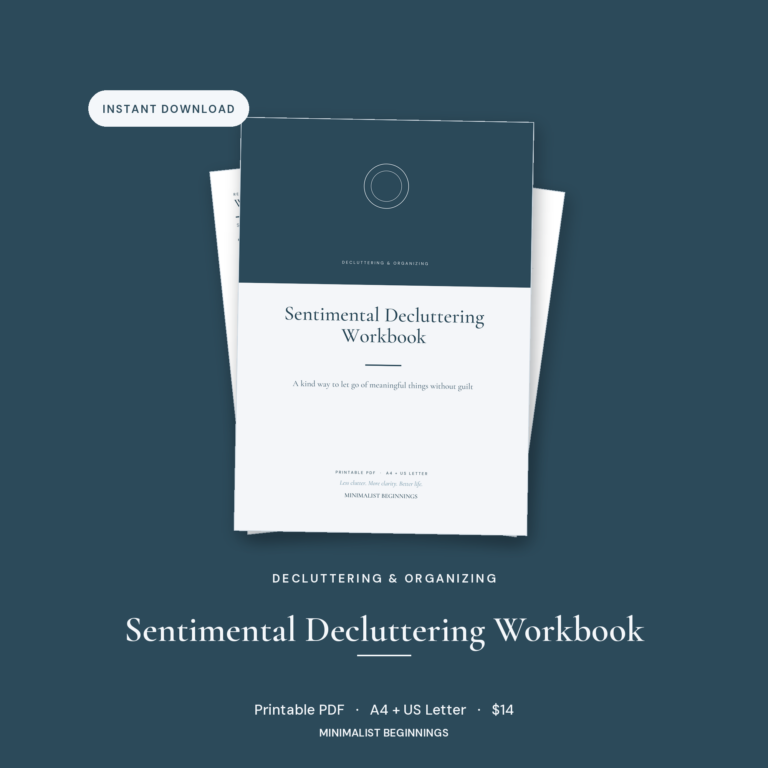 Sentimental Decluttering Workbook