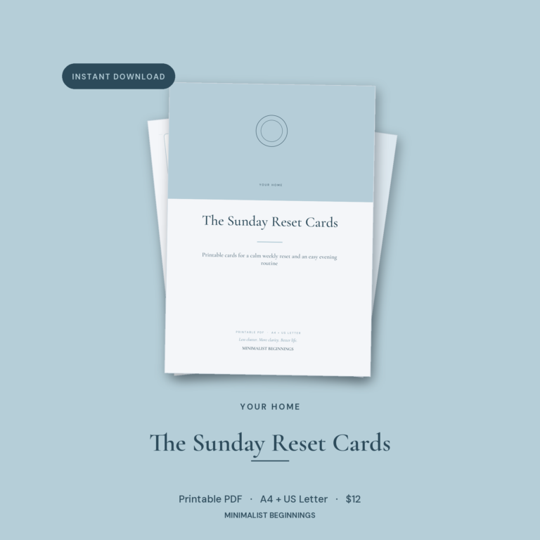 The Sunday Reset Cards